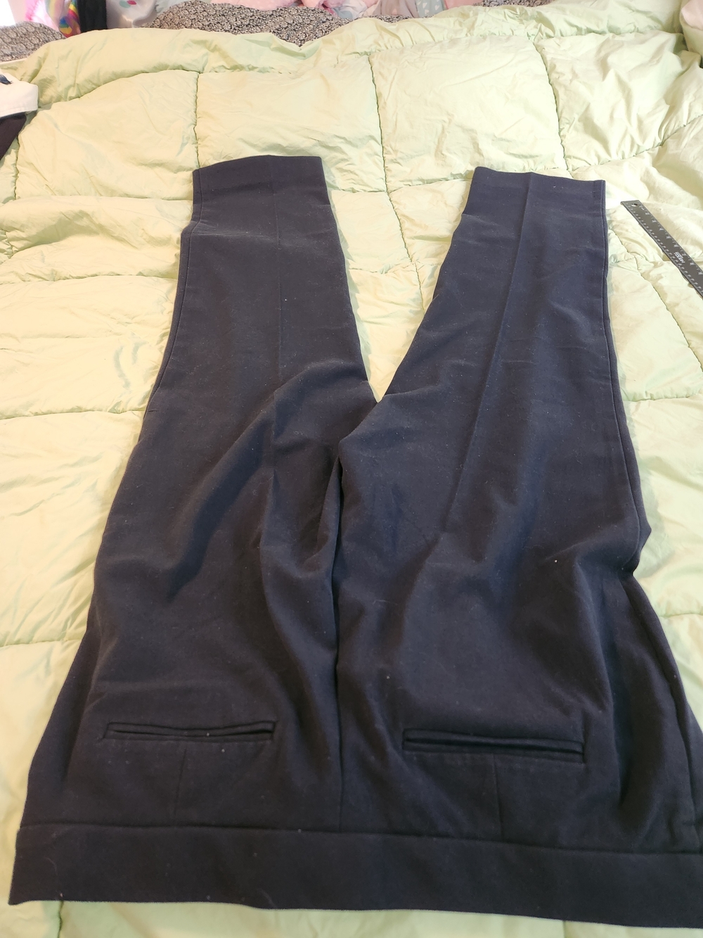 Men's Navy Wide-Leg Knit Pants - Picture 4 of 6